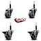 Service Caster 3'' Thermoplastic Rubber Wheel Swivel 3/4'' Expanding Stem Caster Set 2 Brakes, 4PK SCC-EX20S314-TPRB-2-PLB-2-34 - alternate 2